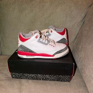 Jordan Air Sneakers in Fire Red and Black